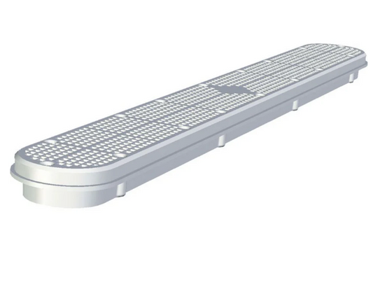 32” Channel Drain With Frame – White