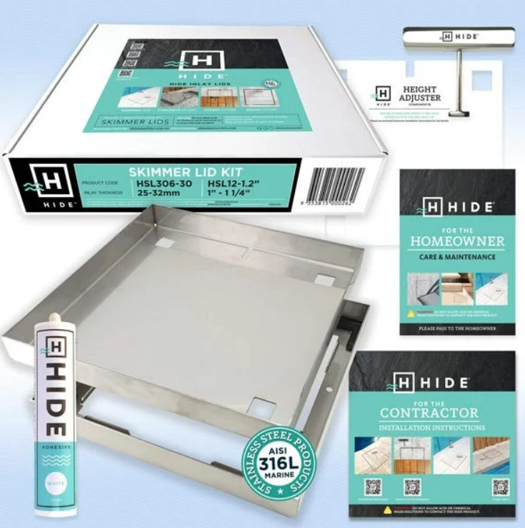 12” Hide Skimmer Lid & Access Cover Kit - 1.2" Depth